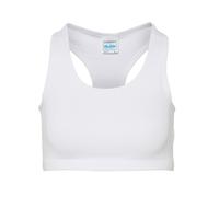 Just Cool Sleeveless Girlie Sports Crop Top AWDis White XL