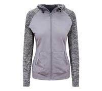 AWDis Women's Just Cool Girlie Cool Contrast Zoodie in Pale Grey | Size: Large AWDis Pale Grey L