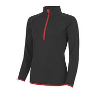 Just Cool Half Zip Sweatshirt AWDis Black L