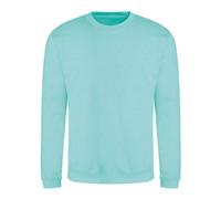 Awdis Just Hoods Sweatshirt Peppermint Crew Neck Fitted Cotton Polyester