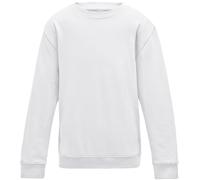 AWDis Just Hoods Childrens/Kids Plain Crew Neck Sweatshirt (9-11 Years) (Arctic White)