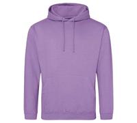 Awdis Just Hoods College Hoodie Digital Lavender Cotton Blend Ribbed Cuffs
