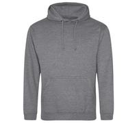 Awdis Just Hoods College Hoodie Graphite Heather Unisex Cotton Polyester