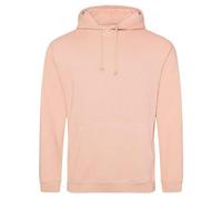 Awdis Just Hoods College Hoodie Peach Perfect Cotton Blend Ribbed Cuffs