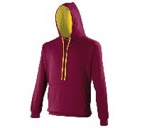 AWDis Just Hoods JH003 Varsity Hoodie Burgundy/Gold L Size: L, Colour: L