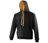 AWDis Just Hoods JH003 Varsity Hoodie Jet Black/Gold XL Size: XL, Colo XL