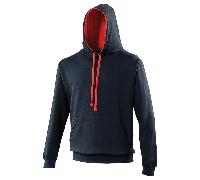 AWDis Just Hoods JH003 Varsity Hoodie New French Navy/Fire Red S Size: S