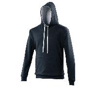 AWDis Just Hoods JH003 Varsity Hoodie New French Navy/Heather Grey 3XL 3XL