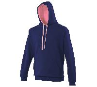 AWDis Just Hoods JH003 Varsity Hoodie Oxford Navy/Candyfloss Pink M Si M