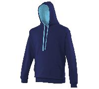 AWDis Just Hoods JH003 Varsity Hoodie Oxford Navy/Hawaiian Blue M Size M