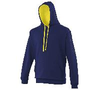 AWDis Just Hoods JH003 Varsity Hoodie Oxford Navy/Sun Yellow XS Size: XS