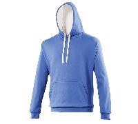 AWDis Just Hoods JH003 Varsity Hoodie Royal Blue/Arctic White 2XL Size 2XL