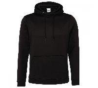 AWDis Just Hoods JH006 Sports Polyester Hoodie Jet Black S Size: S, Co S