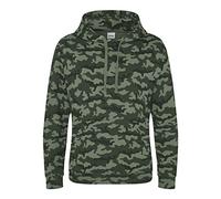 AWDis Just Hoods JH014 Camo Hoodie - Green Camo - L