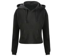 AWDis Just Hoods JH016 Ladies Cropped Hoodie - Jet Black - S