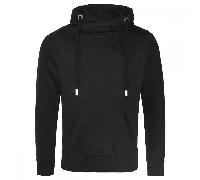AWDis Just Hoods JH021 Cross Neck Hoodie Jet Black XS Size: XS, Colour XS