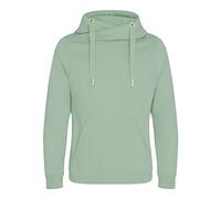 AWDis Just Hoods JH021 Unisex Cross Neck Hoodie - Dusty Green - L