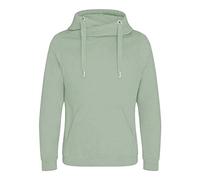 AWDis Just Hoods JH021 Unisex Cross Neck Hoodie - Dusty Green - XS