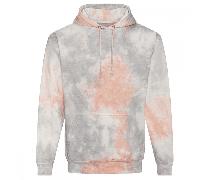 Just Hoods Tie dye Hoodie Grey Pink Marble XS JH022MGPMXS