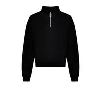 AWDis Just Hoods JH037 Women'S Cropped 1/4-Zip Sweat Deep Black M