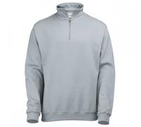 AWDis Just Hoods JH046 Sophomore 1/4 Zip Sweatshirt Heather Grey L Si L