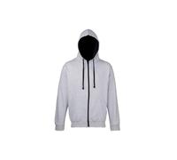 AWDis Just Hoods JH053 Varsity Zoodie Heather Grey/French Navy 2XL Siz 2XL