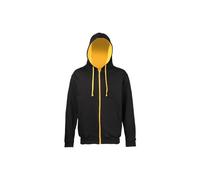 AWDis Just Hoods JH053 Varsity Zoodie Jet Black/Gold S Size: S, Colour S