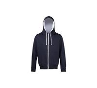 Just Hoods Varsity Zoodie New French Navy/heather L JH053MNFN/HGRL