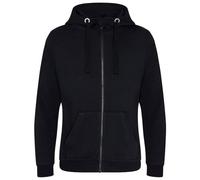 AWDis Just Hoods JH150 Heavyweight Zoodie - Jet Black - S