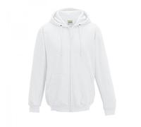 AWDis Just Hoods Men's Zoodie Hoodie, Arctic White, Medium