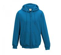 AWDis Just Hoods Men's Zoodie Hoodie, Blue (Sapphire Blue), Large