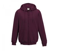 AWDis Just Hoods Men's Zoodie Hoodie, Burgundy, Medium