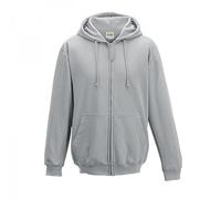 AWDis Just Hoods Men's Zoodie Hoodie, Grey (Heather Grey), Medium
