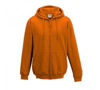 AWDis Just Hoods Men's Zoodie Hoodie, Orange (Orange Crush), Medium