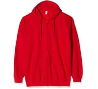 AWDis Just Hoods Men's Zoodie Hoodie, Red (Fire Red), XX-Large