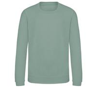 AWDis Just Hoods Plain Crew Neck Sweatshirt in Dark Green | Size: 3-4 Years AWDis Dark Green 3-4 Years