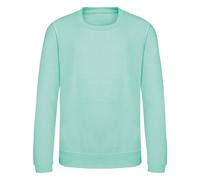 AWDis Just Hoods Plain Crew Neck Sweatshirt in Mint | Size: 3-4 Years AWDis Mint 3-4 Years