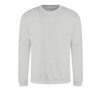Awdis Just Hoods Sweatshirt Moondust Grey Crew Neck Fitted Cotton Polyester