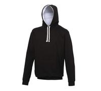 Awdis Just Hoods Varsity Hoodie - Jet Black/Arctic White