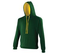 Awdis Just Hoods Varsity Hoodie - Forest Green/Gold