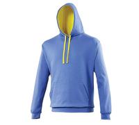 Awdis Just Hoods Varsity Hoodie Royal Sun Yellow Casual Sweatshirt Unisex