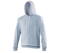 AWDis Just Hoods JH003 Varsity Hoodie Sky/Arctic White S Size: S, Colo S