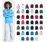 AWDis Just Hoods Varsity hoodie - Unisex, 80% Ringspun Cotton