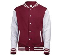 Just Hoods by AWDIS Jacket JH043MOXN - Men's Burgundy/Heather Grey X-Small