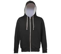 AWDis Just Hoods Varsity zoodie - Unisex Hoodie, 80% Ringspun Cotton