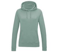 Awdis Just Hoods Women's College Hoodie Dusty Green Feminine Fit Casual