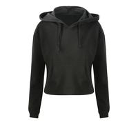 AWDis Just Hoods JH016 Ladies Cropped Hoodie - Jet Black - XS