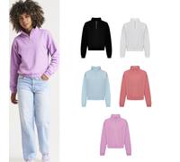 AWDis Just Hoods Women's cropped ¼-zip sweat - Womens Sweatshirt