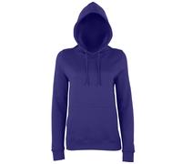 Just Hoods Girlie College Pullover Hoodie AWDis Purple S