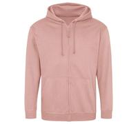 Awdis Just Hoods Zoodie Dusty Pink Cotton Blend Full Zip Hoodie